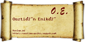 Osztián Enikő névjegykártya
